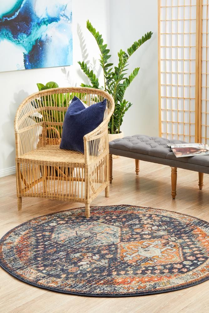 Legacy 854 Navy Round Rug - Image 4