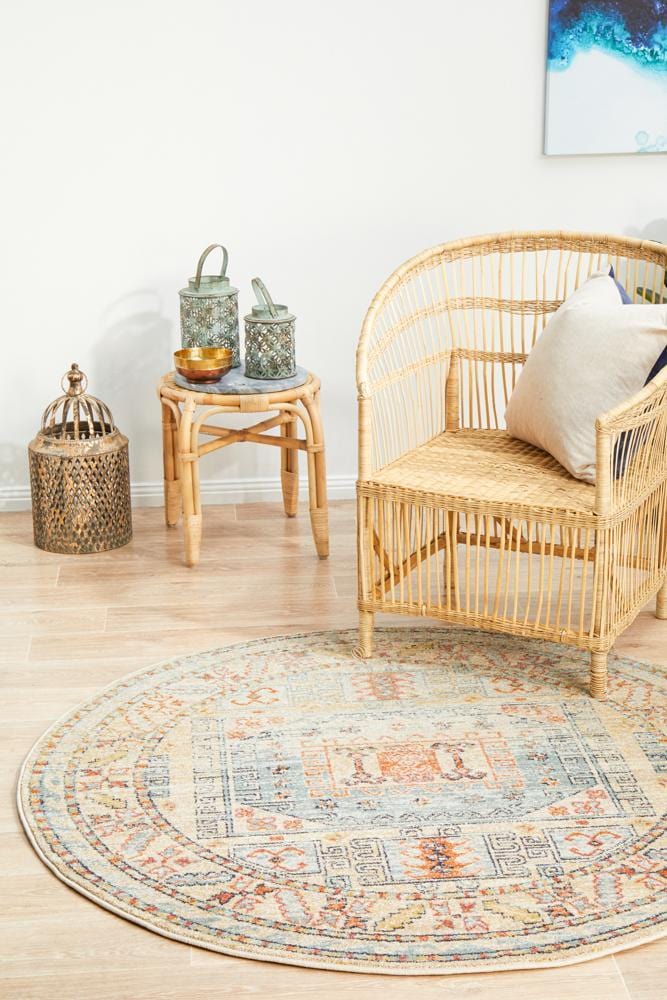 Legacy 859 Sky Blue Round Rug - Image 3