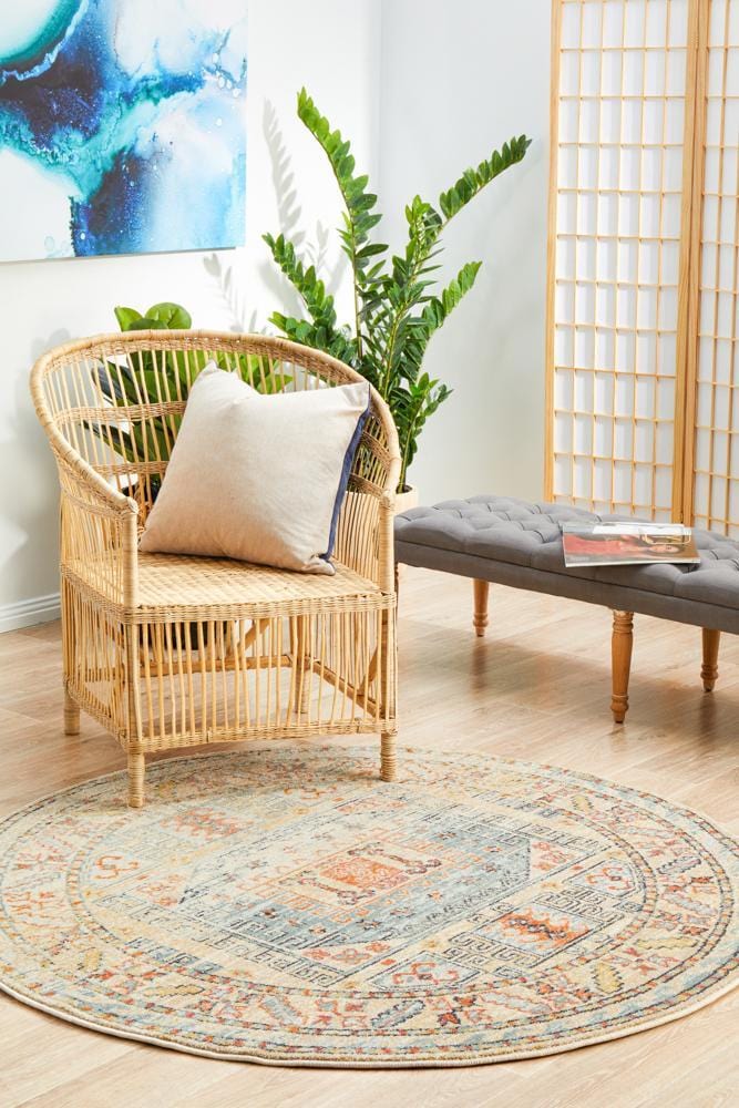 Legacy 859 Sky Blue Round Rug - Image 4