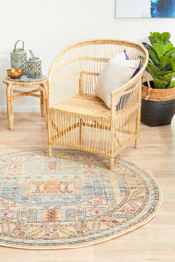 Legacy 859 Sky Blue Round Rug - Image 5