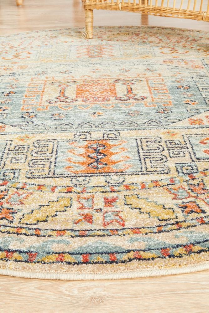 Legacy 859 Sky Blue Round Rug - Image 6