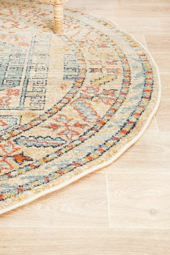 Legacy 859 Sky Blue Round Rug - Image 7
