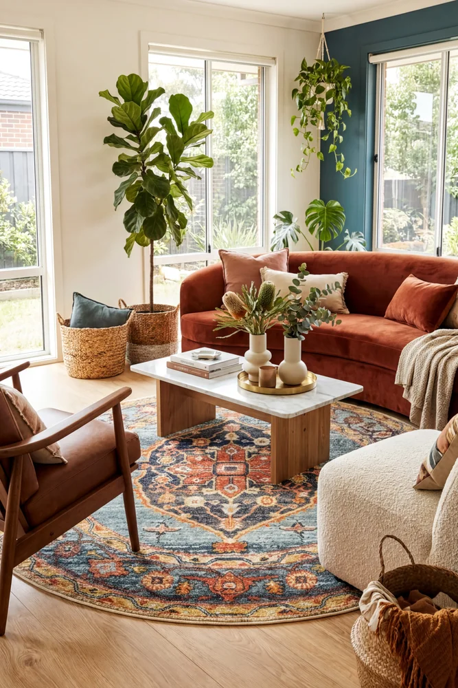 Legacy 862 Rust Round Rug - Image 2