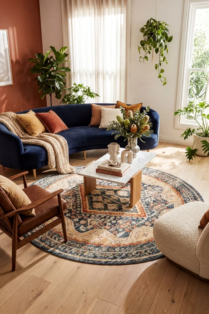 Legacy 863 Navy Round Rug - Image 2