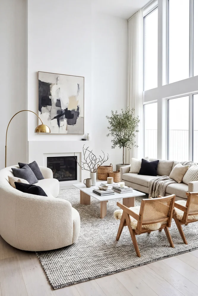 Loft Stunning Wool Black Rug - Image 2