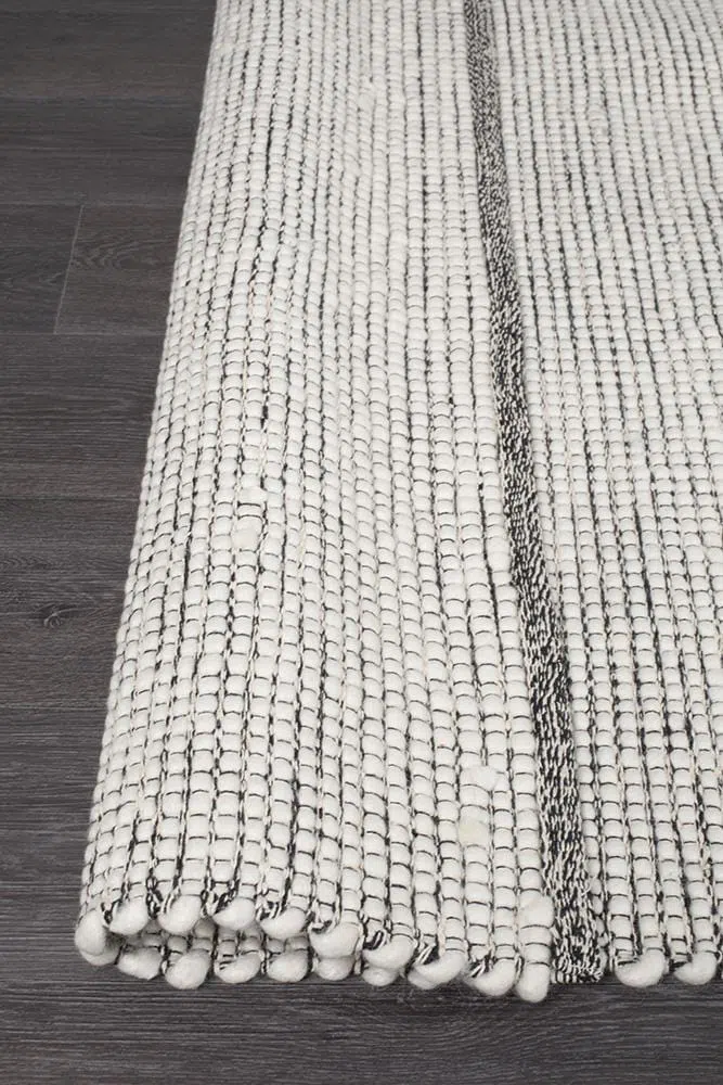 Loft Stunning Wool Black Rug - Image 8