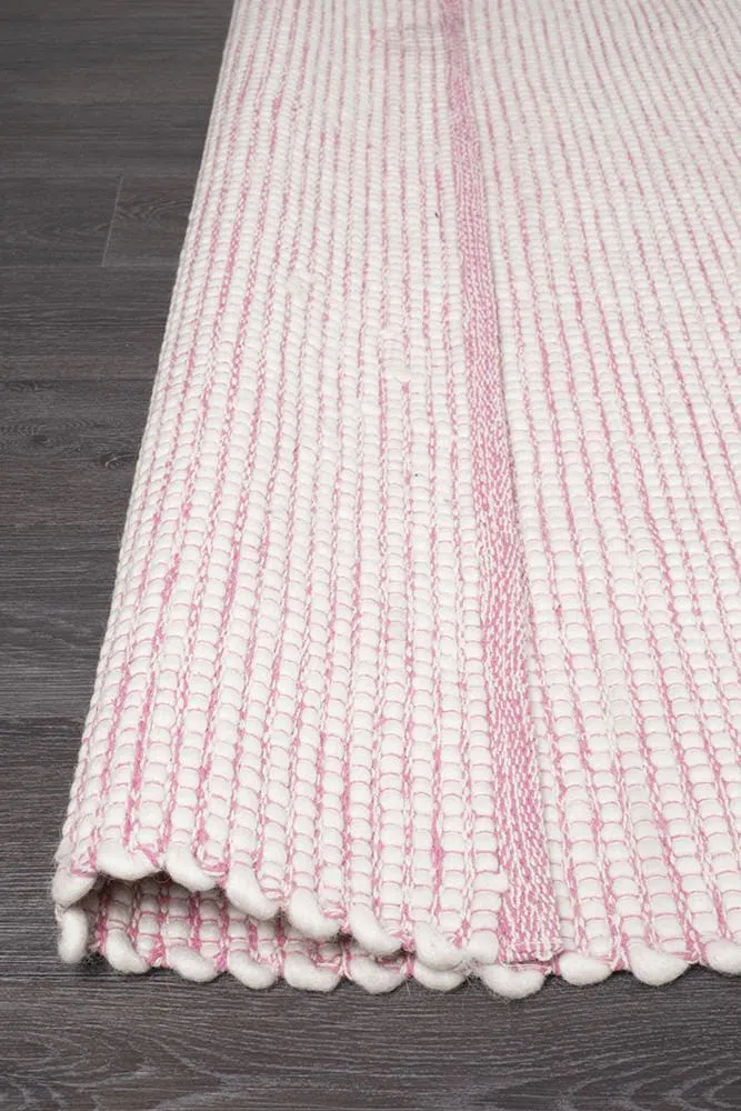 Loft Stunning Wool Pink Rug - Image 8