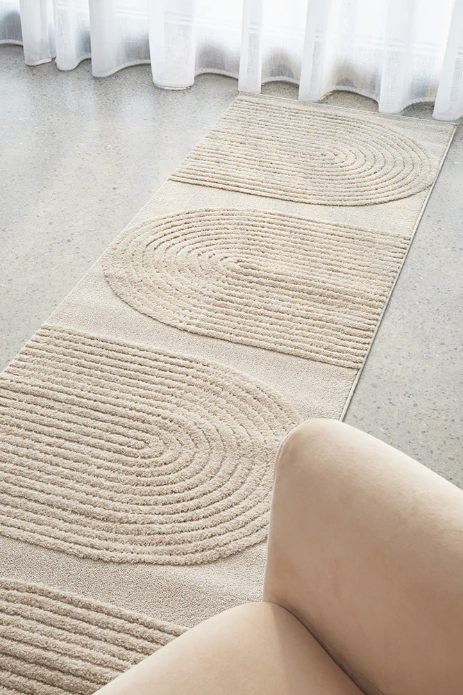 Lotus Abbey Beige Runner Rug - Image 2