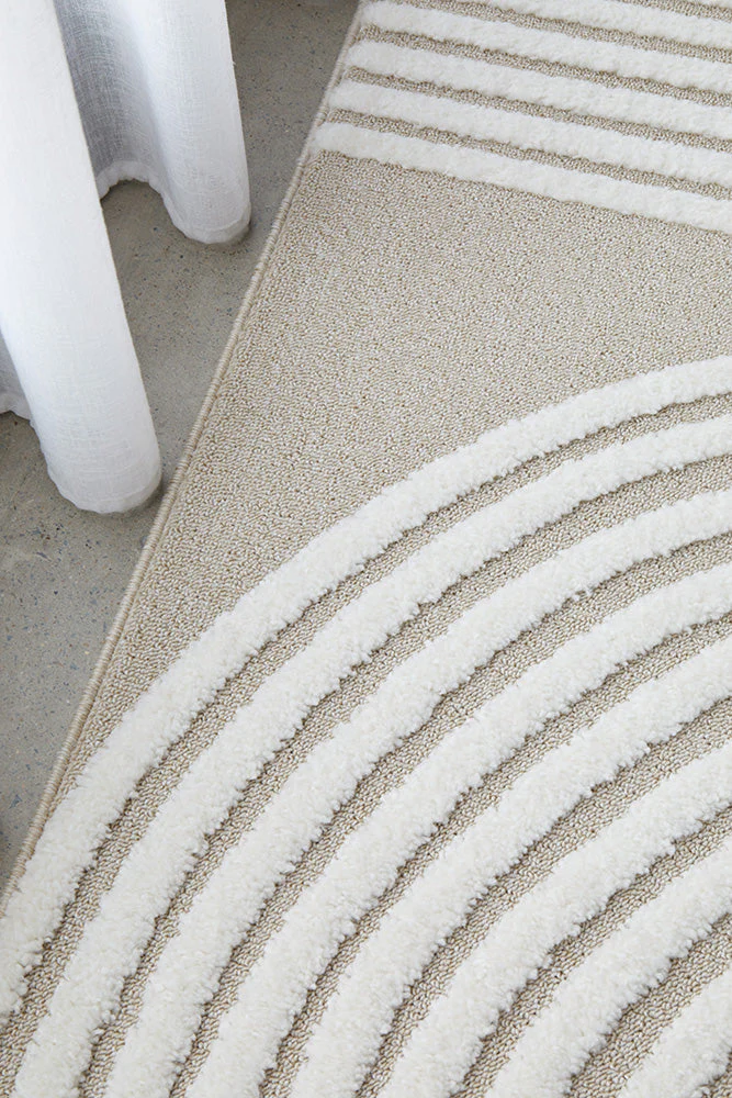 Lotus Abbey Beige White Rug - Image 5