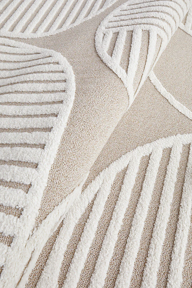 Lotus Leo Beige White Rug - Image 8