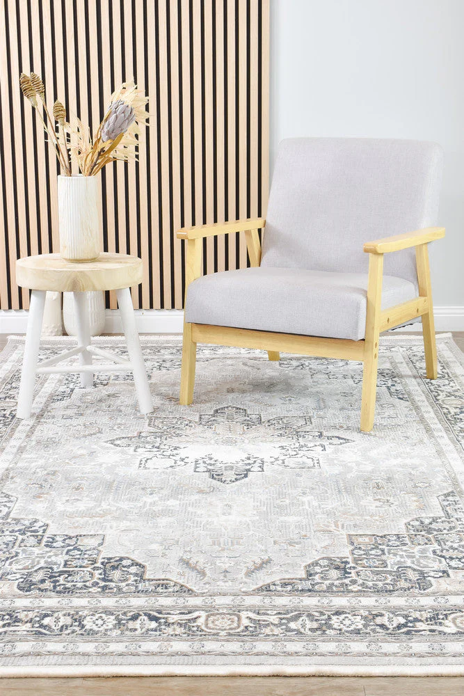 Eternal 66 Navy Cream Rug - Image 3