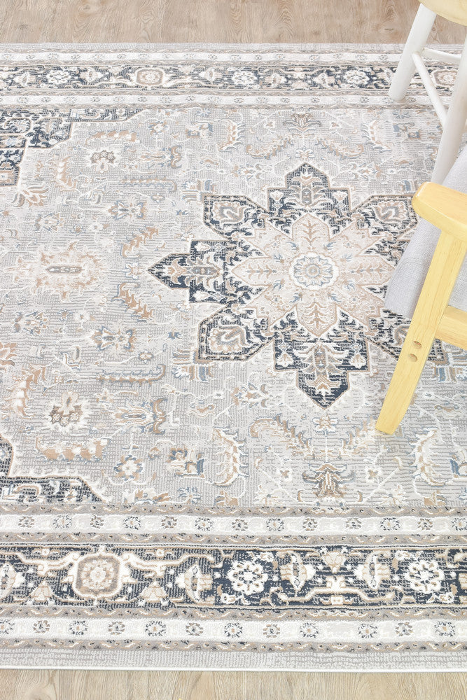 Eternal 66 Navy Cream Rug - Image 7