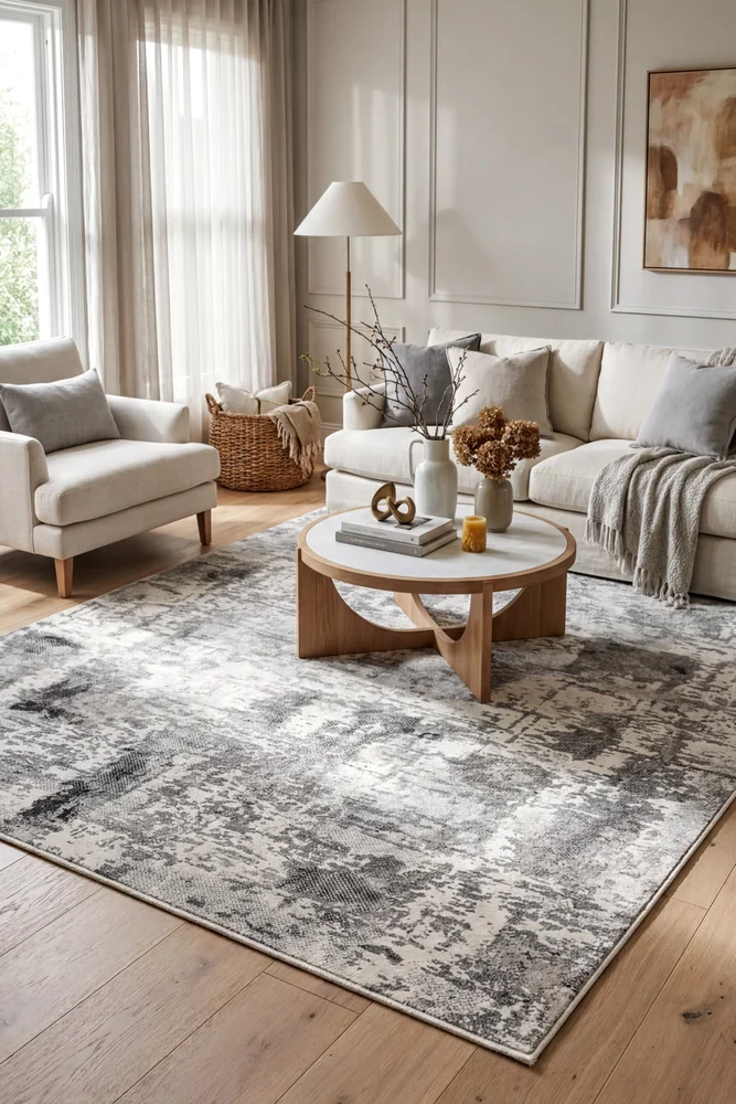 Eternal 48 Grey Cream Rug - Image 2