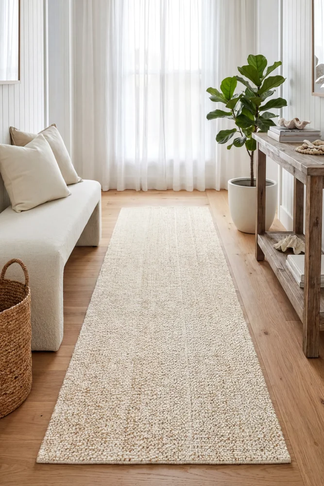 Madras Parker Cream Runner Rug