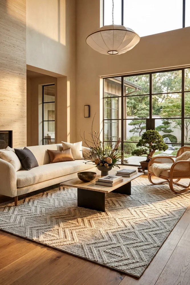 Maison Clara Black White Wool Rug - Image 2