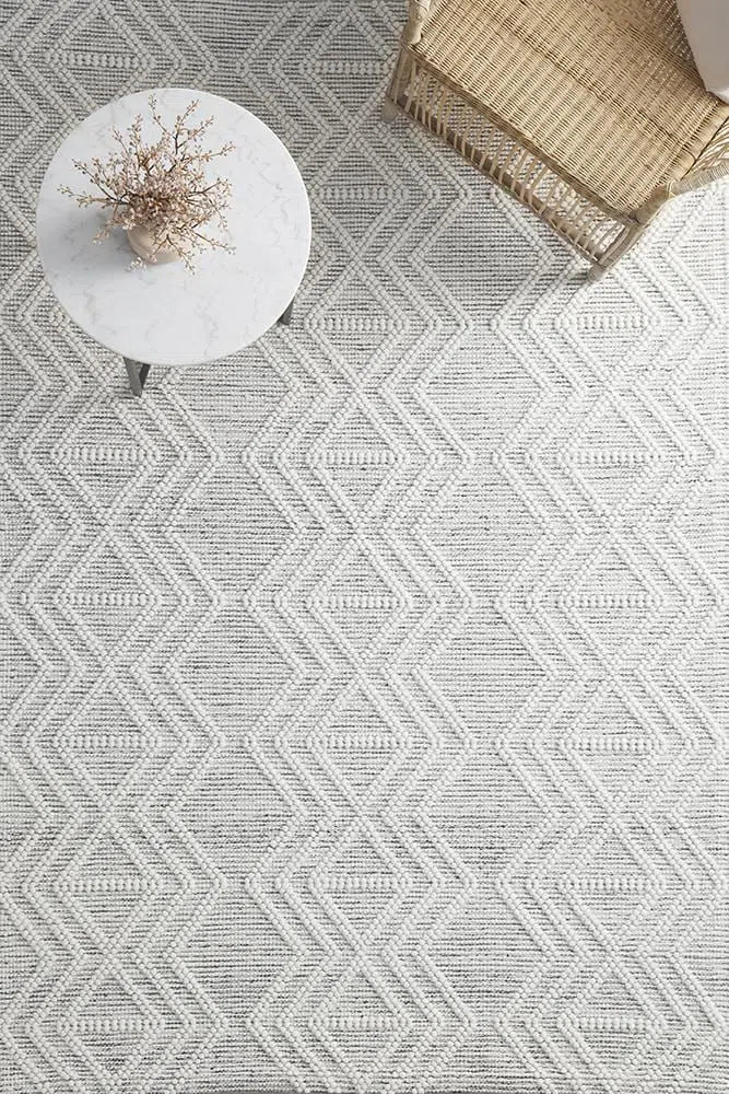 Maison Clara Black White Wool Rug - Image 4
