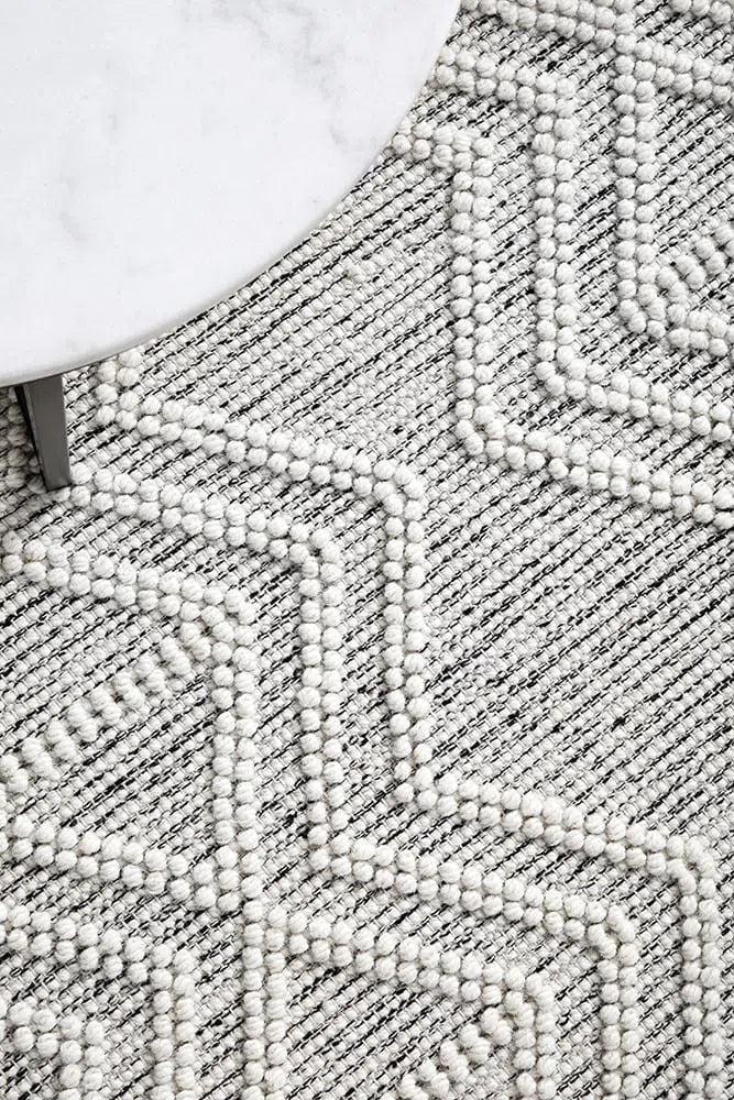 Maison Clara Black White Wool Rug - Image 5