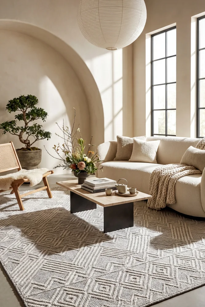 Maison Kate Grey Wool Rug - Image 2