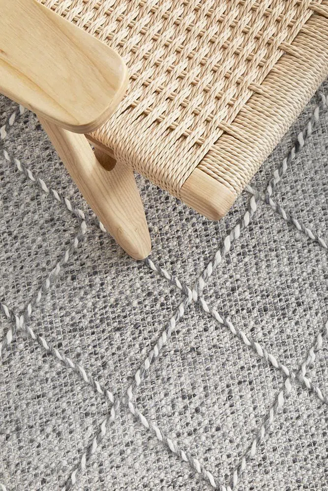 Maison Noah Grey Wool Rug - Image 6