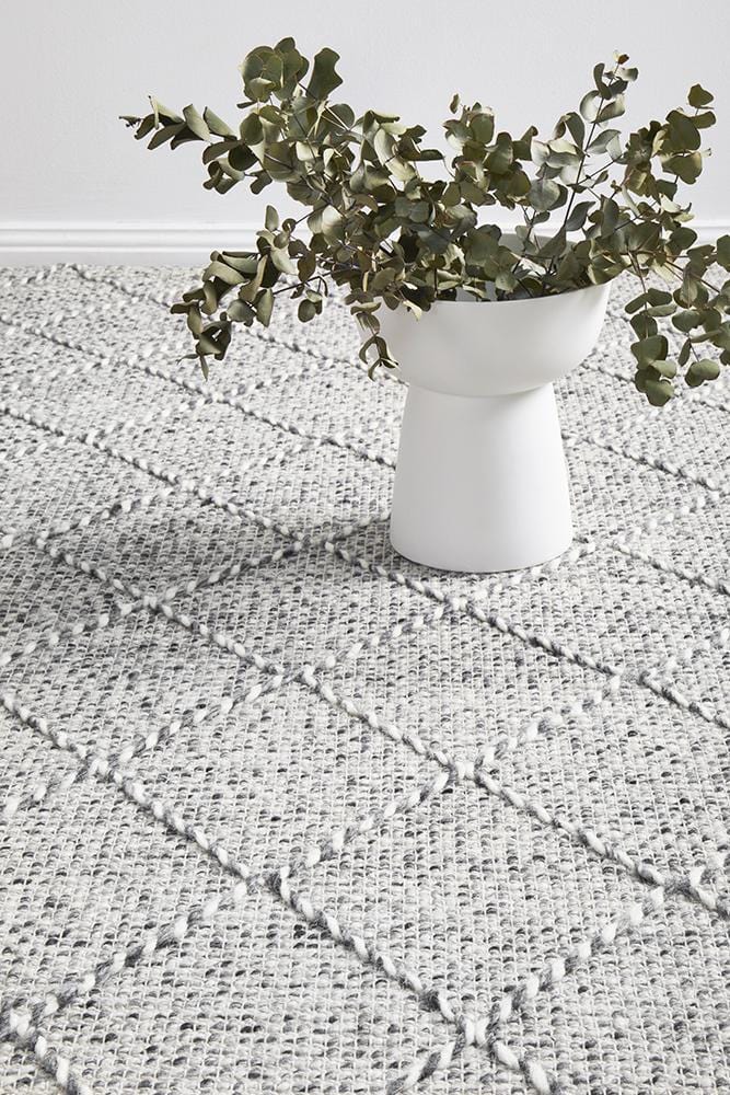 Maison Noah Grey Wool Rug - Image 7