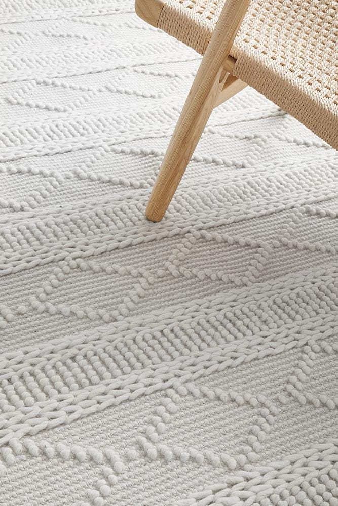 Maison Zoe Grey Wool Rug - Image 3