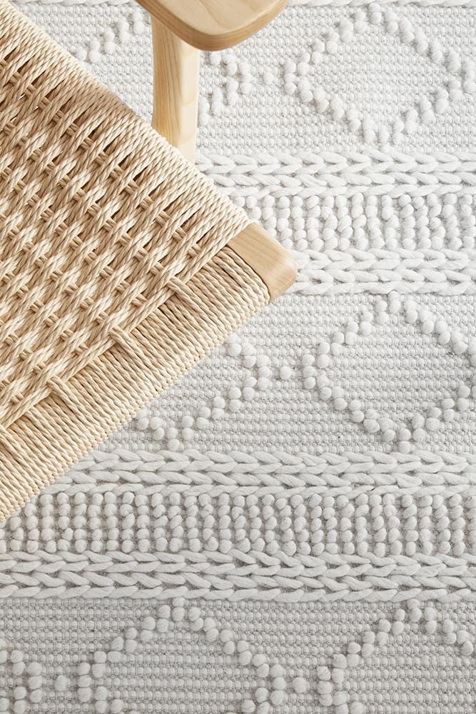 Maison Zoe Grey Wool Rug - Image 7
