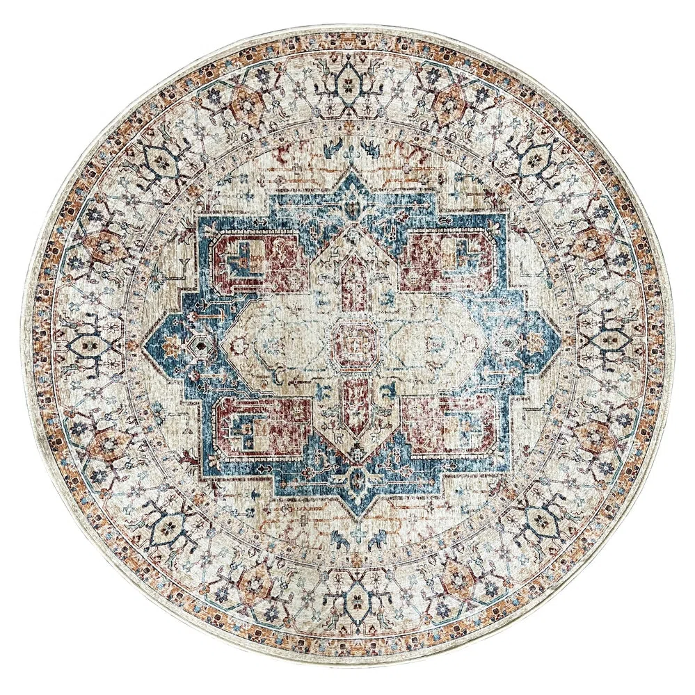 Maja Multicoloured Round Non-Slip Rug