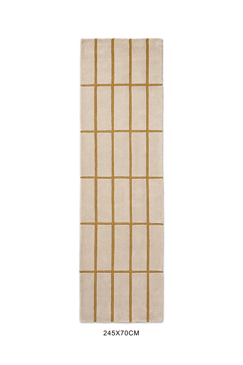 Marimekko Tiiliskivi Bronze Yellow 132906 Runner Rug