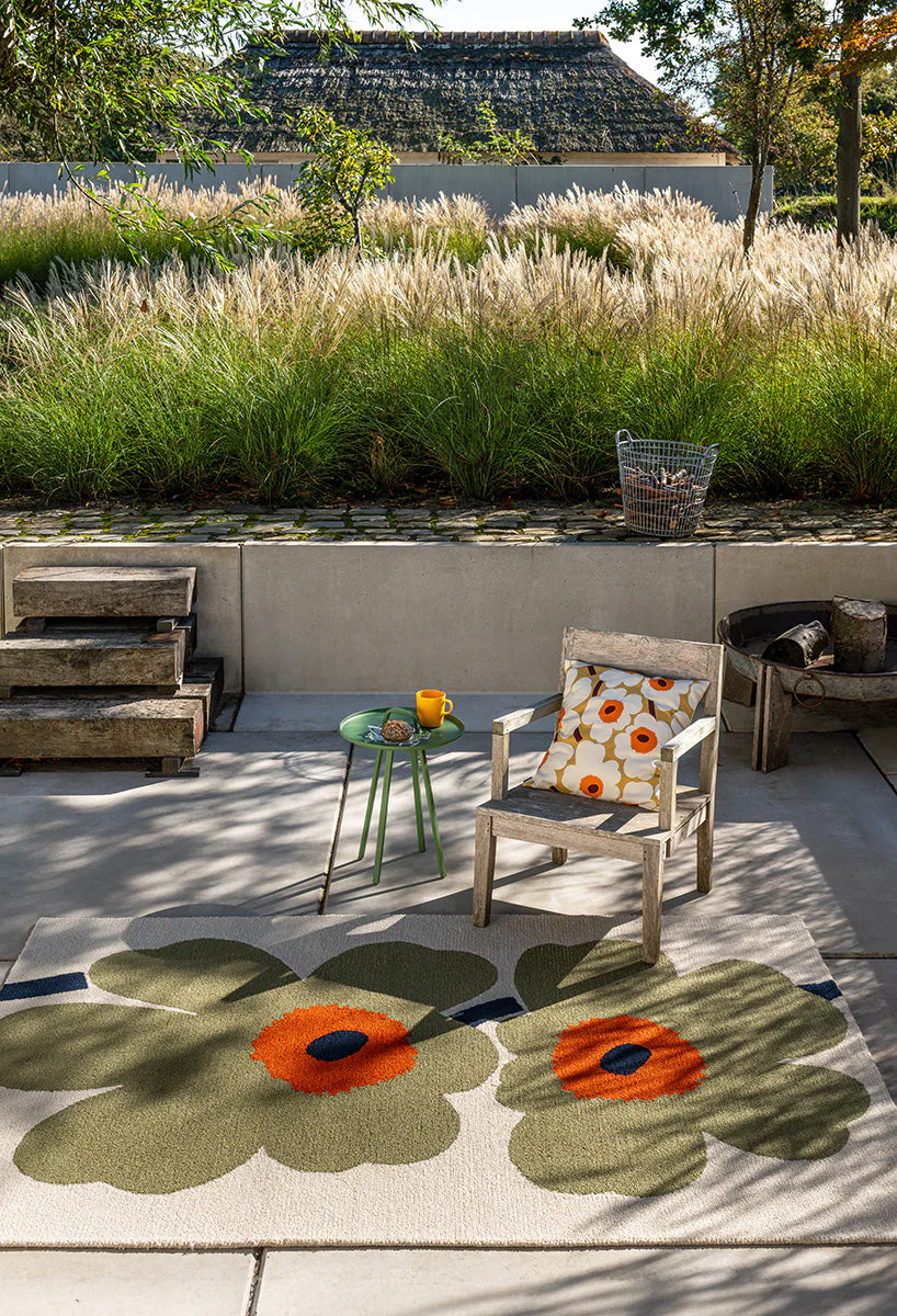 Marimekko Unikko Anniversary Dusty Green Outdoor 433017 Rug - Image 2