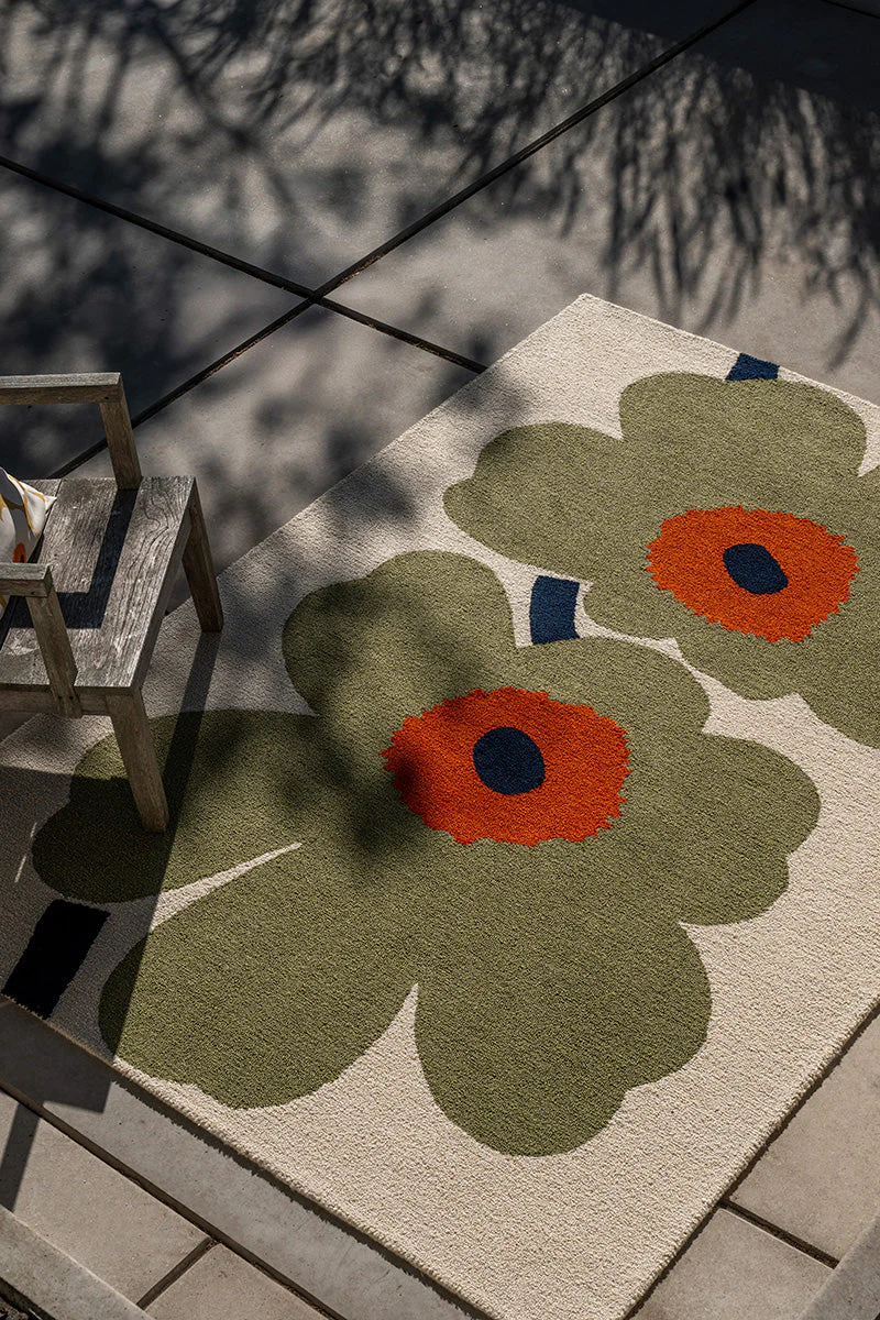 Marimekko Unikko Anniversary Dusty Green Outdoor 433017 Rug - Image 3
