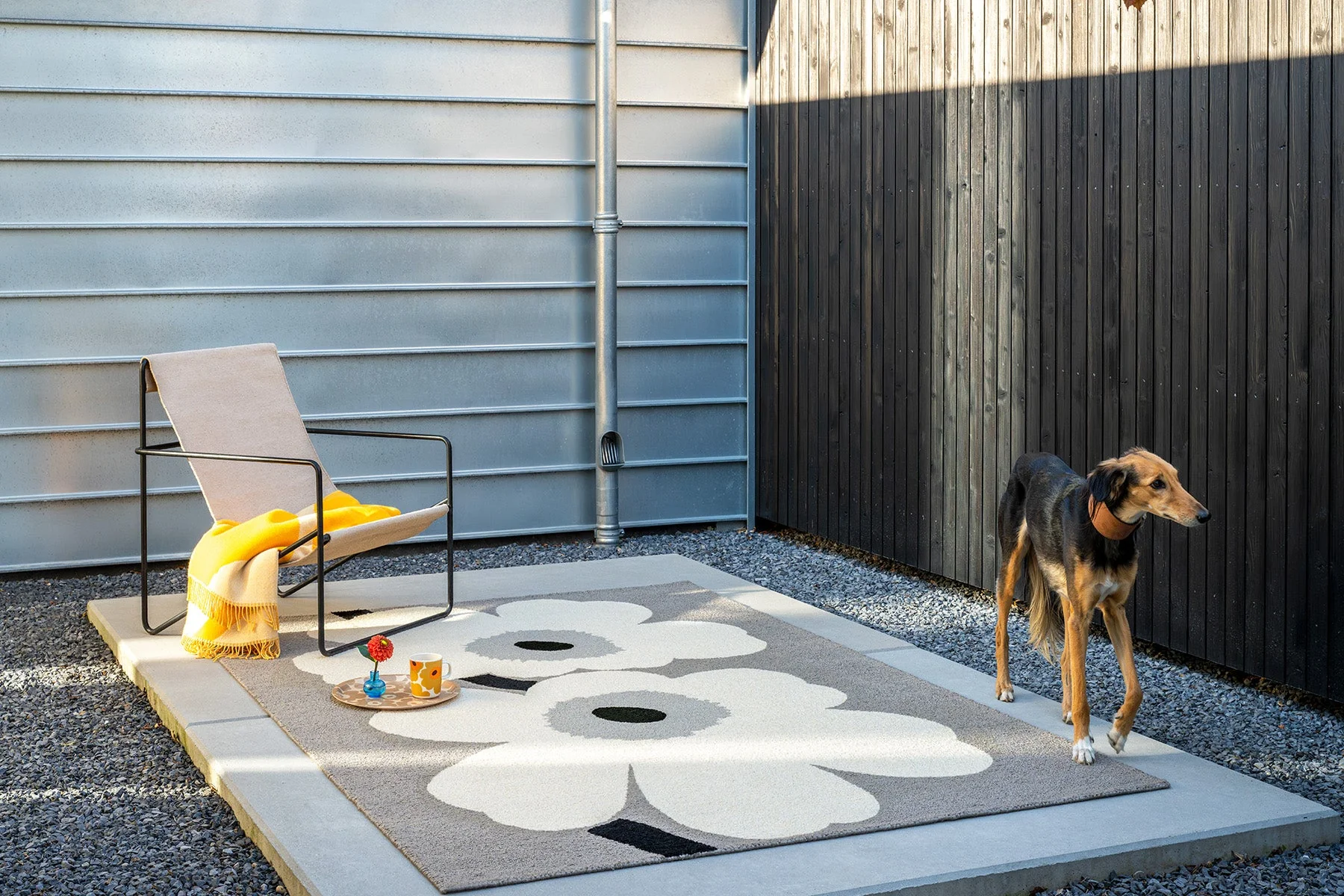 Marimekko Unikko Anniversary Grey Outdoor 433004 Rug - Image 2