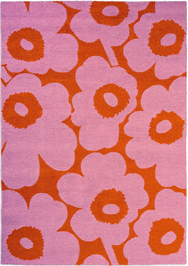 Marimekko Unikko Pink Orange Outdoor 434302 Rug