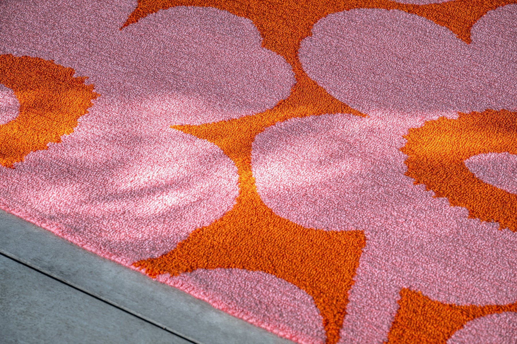 Marimekko Unikko Pink Orange Outdoor 434302 Rug - Image 4