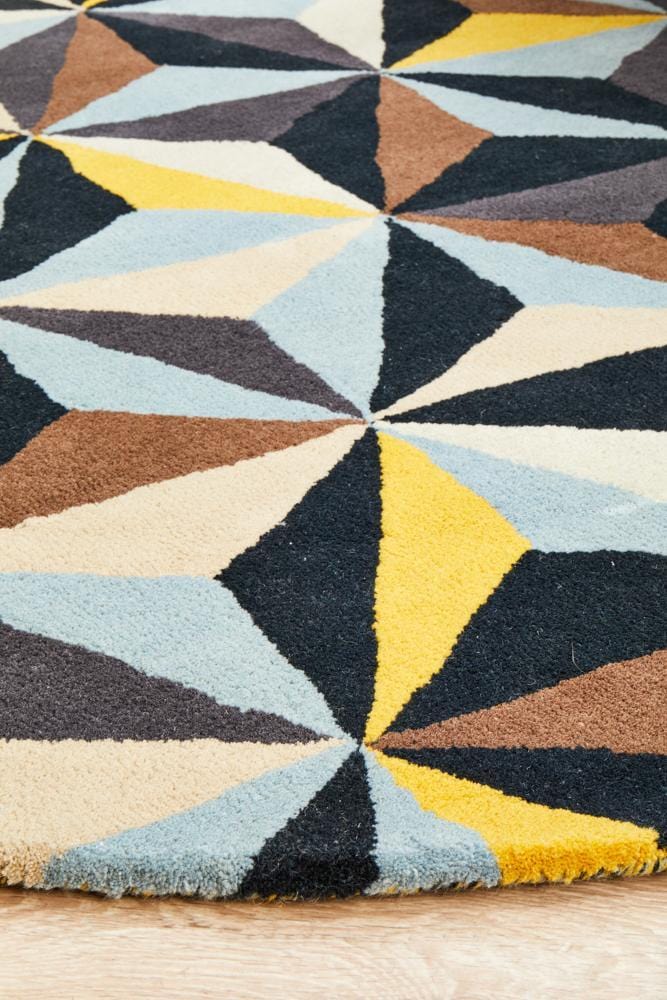 Matrix Pure Wool 900 Blue Round Rug - Image 6