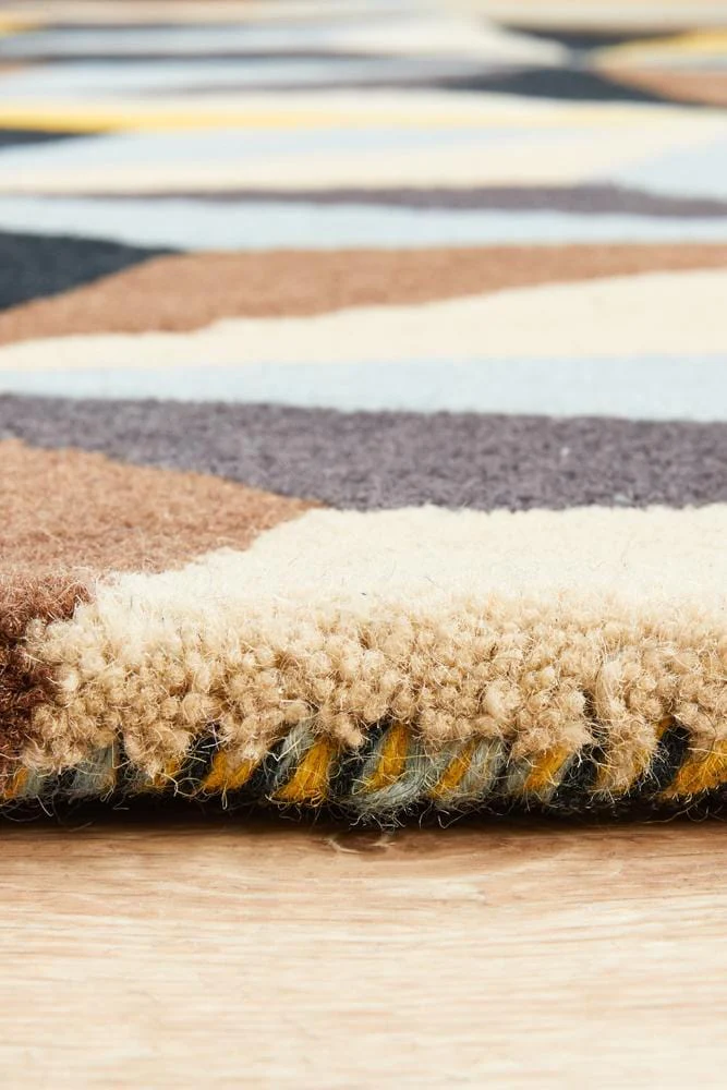 Matrix Pure Wool 900 Blue Round Rug - Image 8
