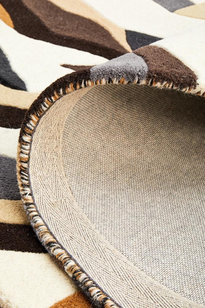 Matrix Pure Wool 903 Fossil Round Rug - Image 10