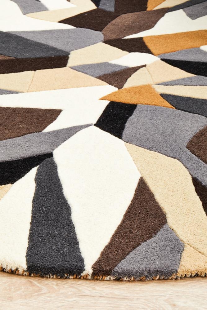 Matrix Pure Wool 903 Fossil Round Rug - Image 6