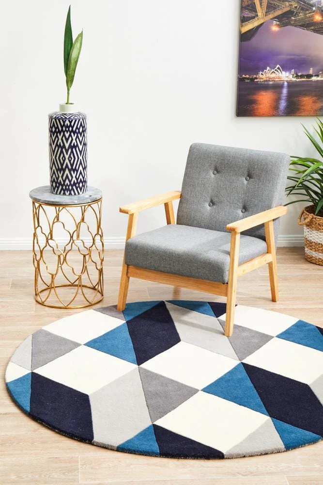 Matrix Pure Wool 904 Steel Round Rug - Image 6
