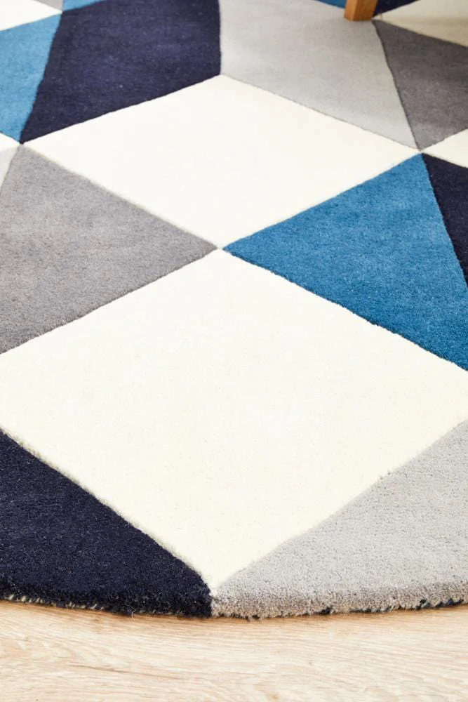 Matrix Pure Wool 904 Steel Round Rug - Image 7