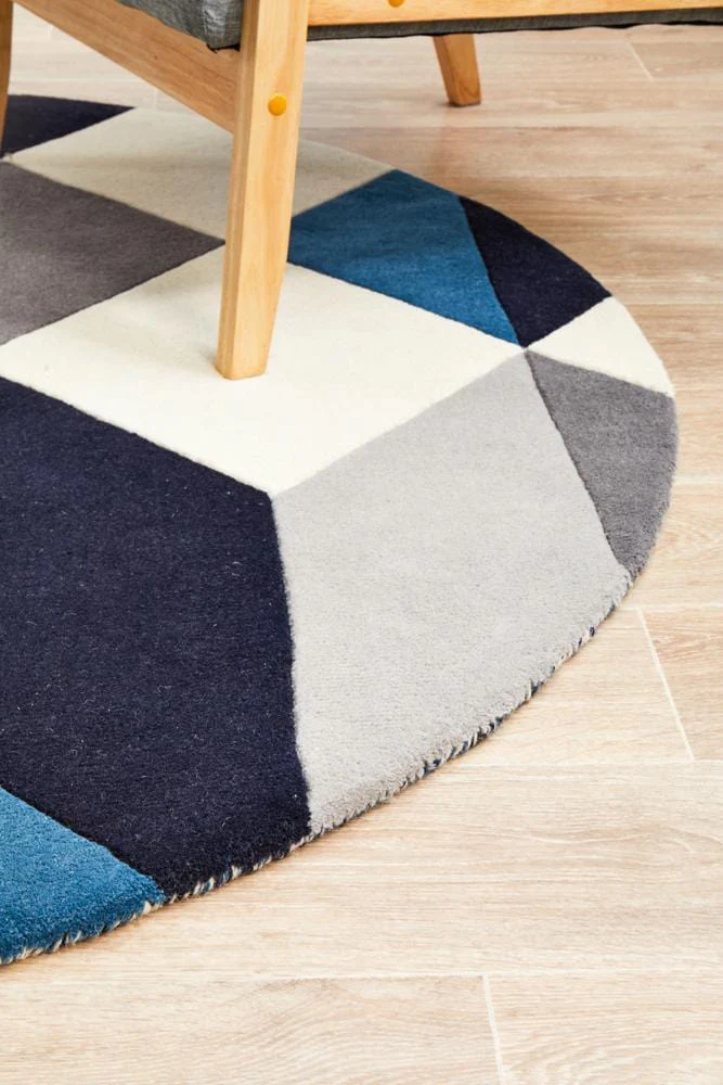Matrix Pure Wool 904 Steel Round Rug - Image 8