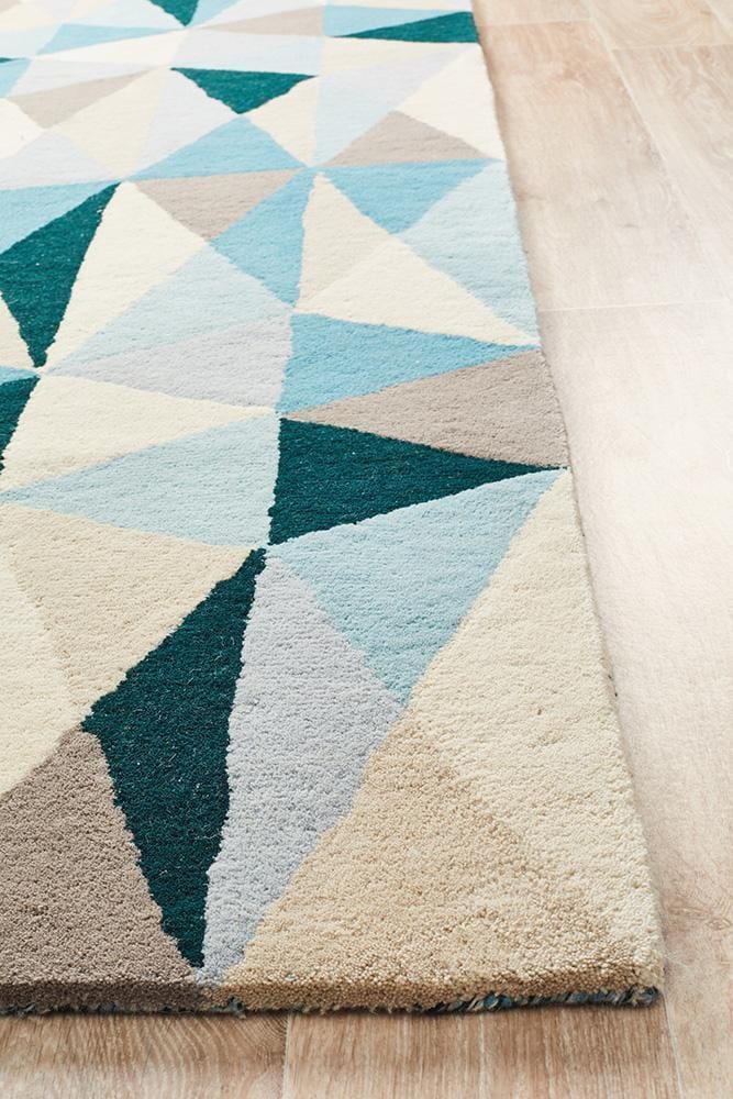 Matrix Pure Wool 901 Turquoise Rug - Image 5