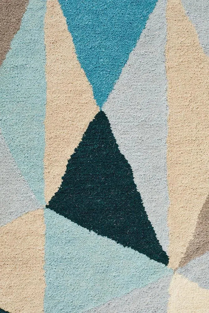 Matrix Pure Wool 901 Turquoise Rug - Image 7