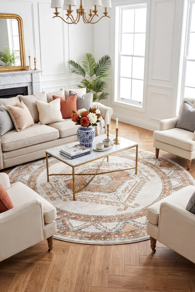 Mayfair Caitlen Natural Round Rug - Image 2