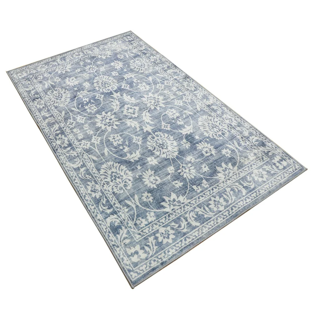 Megan Blue Machine Washable Rug - Image 3