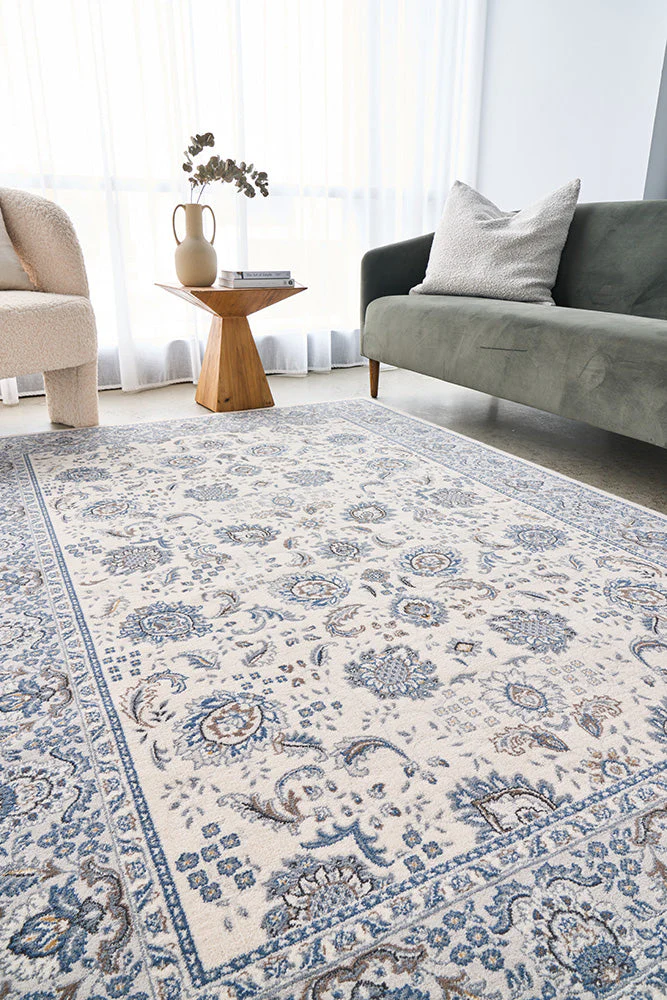Melody Nain Cream Blue Rug - Image 3
