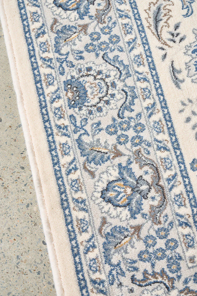 Melody Nain Cream Blue Rug - Image 4