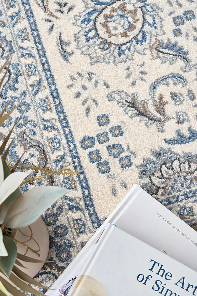 Melody Nain Cream Blue Rug - Image 6