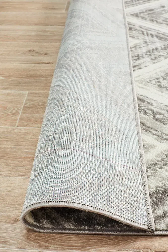 Sabrina Geo Diamonds Rug Silver Grey - Image 8