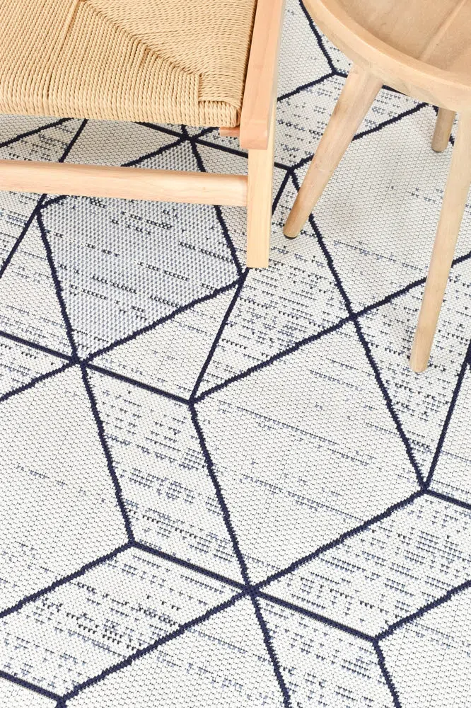 Mirada White Blue Outdoor Rug - Image 9