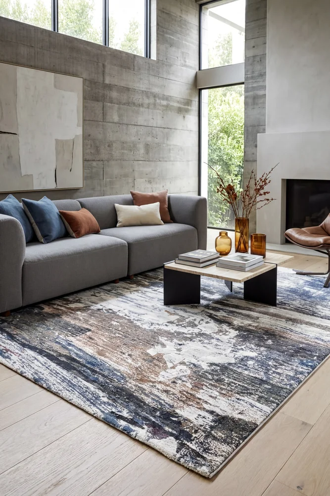 Contemporary Cove River Rock Rug - Image 2